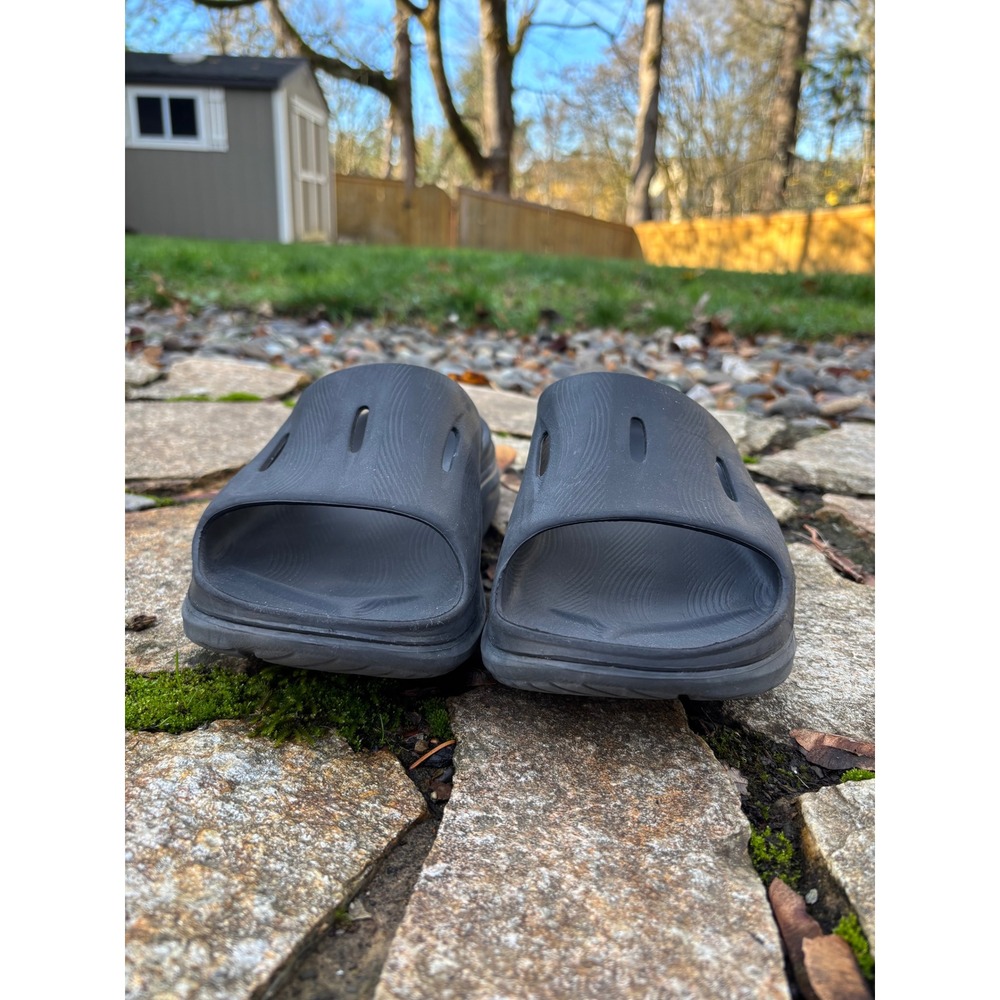 Hoka Men's Ora Recovery Slides Black Slip On Comfort Athleisure Size 12 - Picture 5 of 9